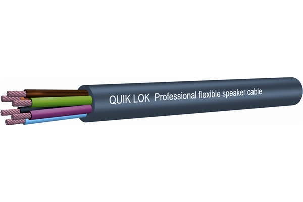 Quik Lok - CA/804 Cavo di potenza per speaker passivi 4 x 2.5 (Confezione Da 100 Pezzi)