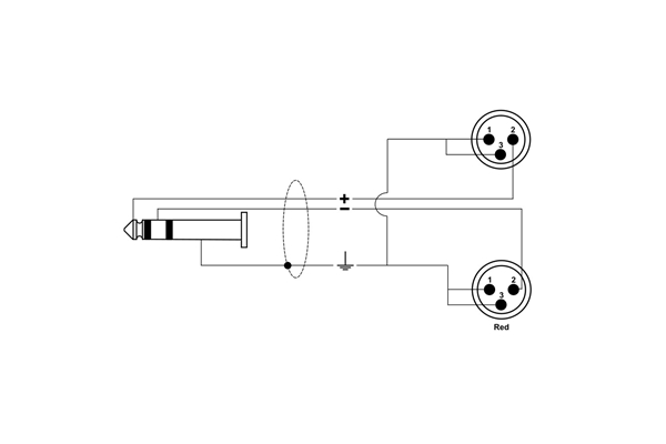 Quik Lok - RKSA/192-2 Minijack Stereo/2 XLR Maschio